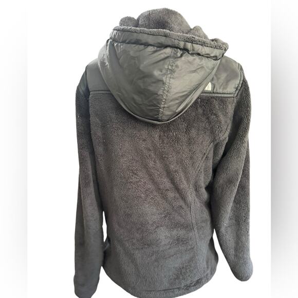 The North Face Black full zip deep pile sherpa Hooded Fleece Jacket Size Small - Picture 4 of 12